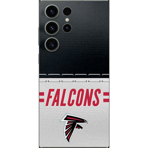 NFL Atlanta Falcons White Striped Galaxy S25 Ultra Skin